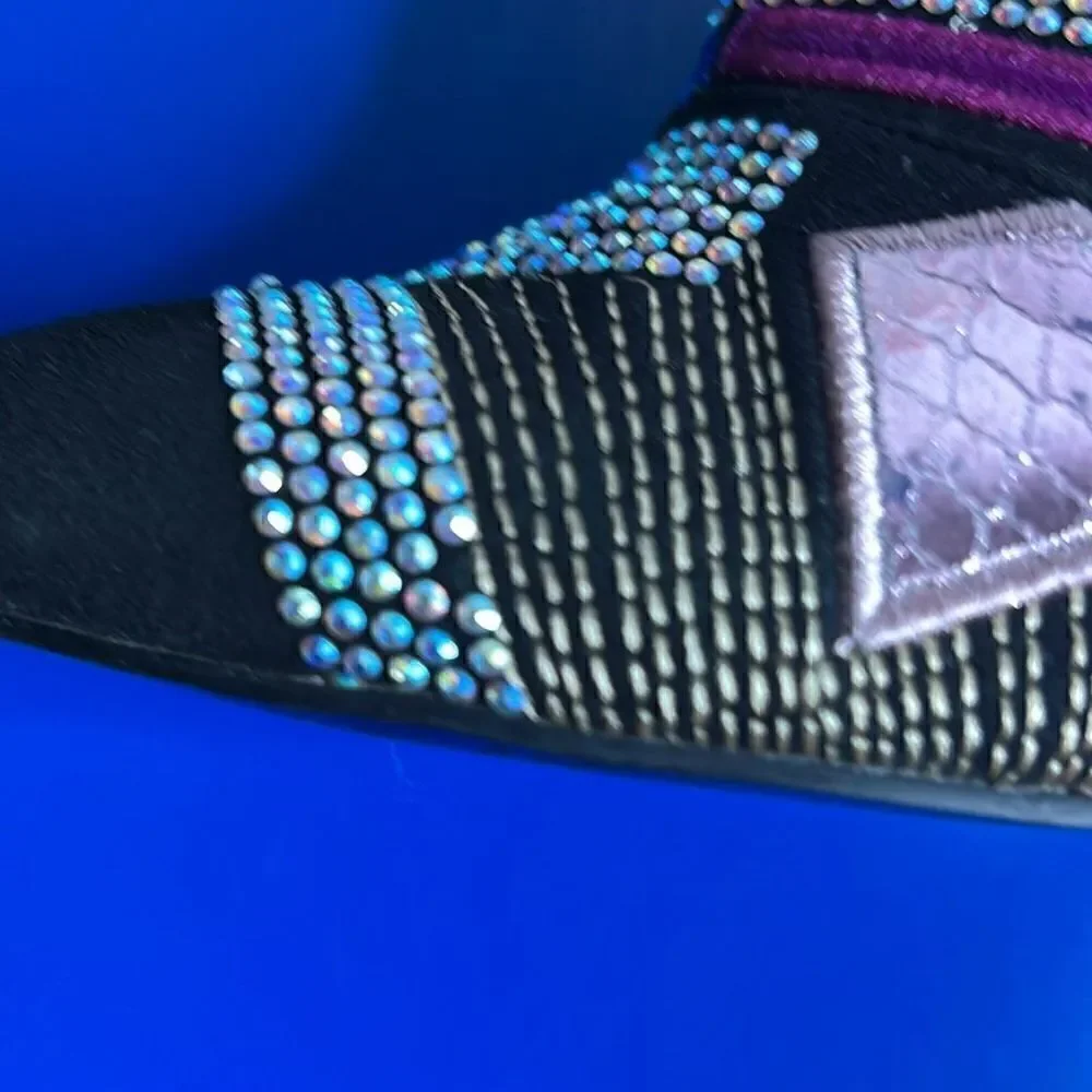 Giuseppe Zanotti Crystals Patchwork Ankle Boots